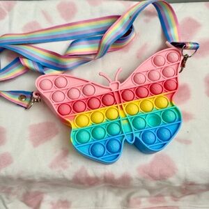 Colorful Butterfly Pop It Crossbody Bag